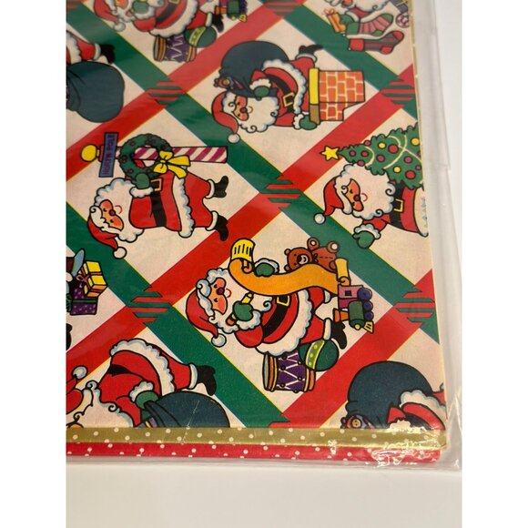 VTG Christmas Gift Wrap Set 20" X 30" 41.6 Sq Ft 10 Sheets 5 Designs Fox Valley - Picture 6 of 6